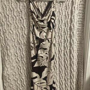 Joyce Leslie Strapless Dress in Black and White Floral